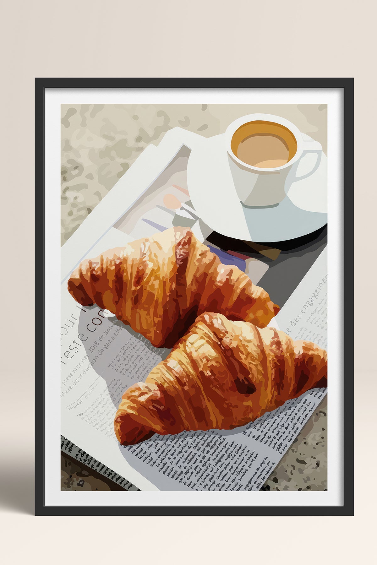 HOMEPACK Ahşap Çerçeveli Tablo Çerçeveli Poster Sanatsal Modern Duvar Dekoru TK-1007