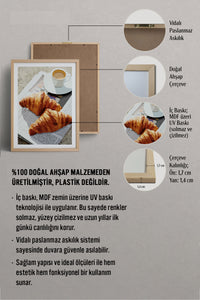 HOMEPACK Ahşap Çerçeveli Tablo Çerçeveli Poster Sanatsal Modern Duvar Dekoru TK-1007