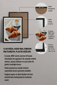 HOMEPACK Ahşap Çerçeveli Tablo Çerçeveli Poster Sanatsal Modern Duvar Dekoru TK-1007