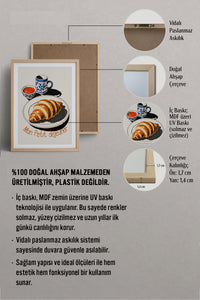 HOMEPACK Ahşap Çerçeveli Tablo Çerçeveli Poster Sanatsal Modern Duvar Dekoru TK-1008
