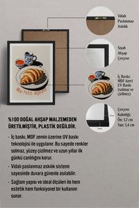 HOMEPACK Ahşap Çerçeveli Tablo Çerçeveli Poster Sanatsal Modern Duvar Dekoru TK-1008