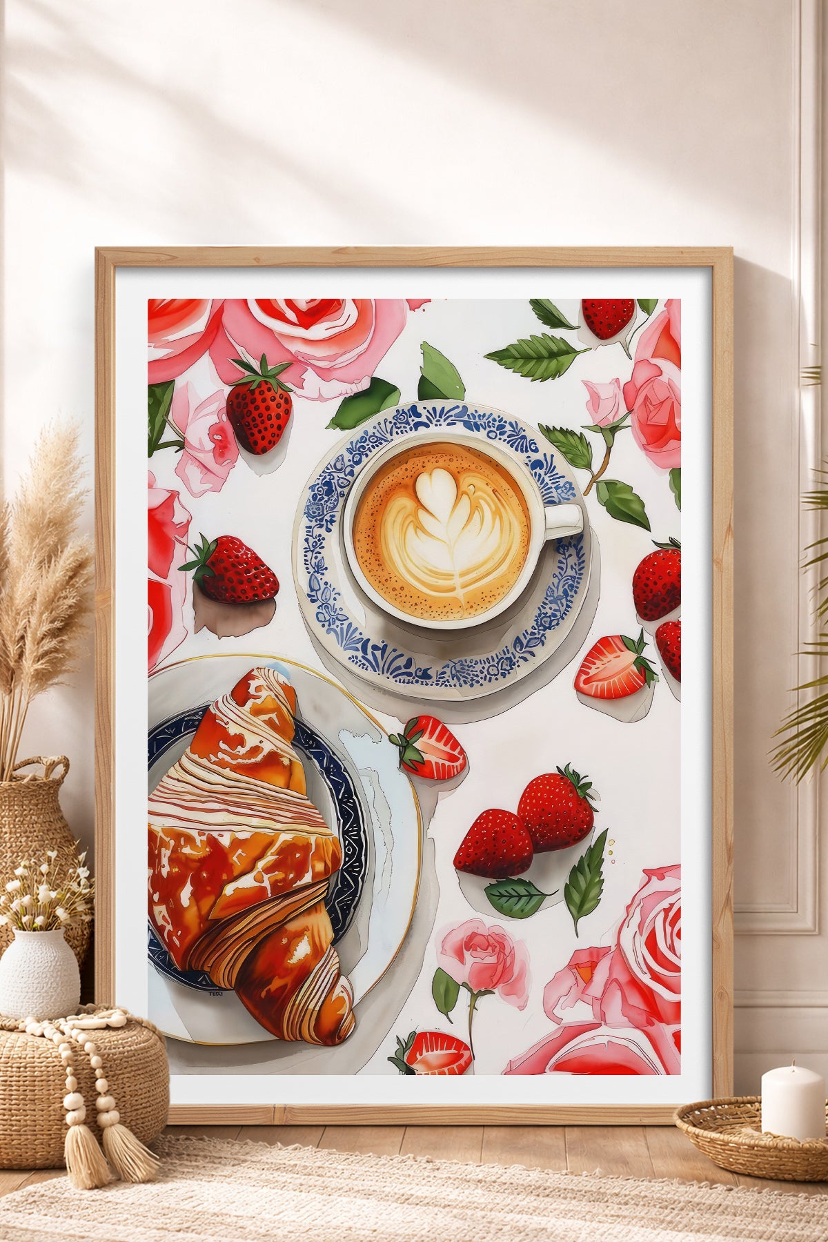HOMEPACK Ahşap Çerçeveli Tablo Çerçeveli Poster Sanatsal Modern Duvar Dekoru TK-1009