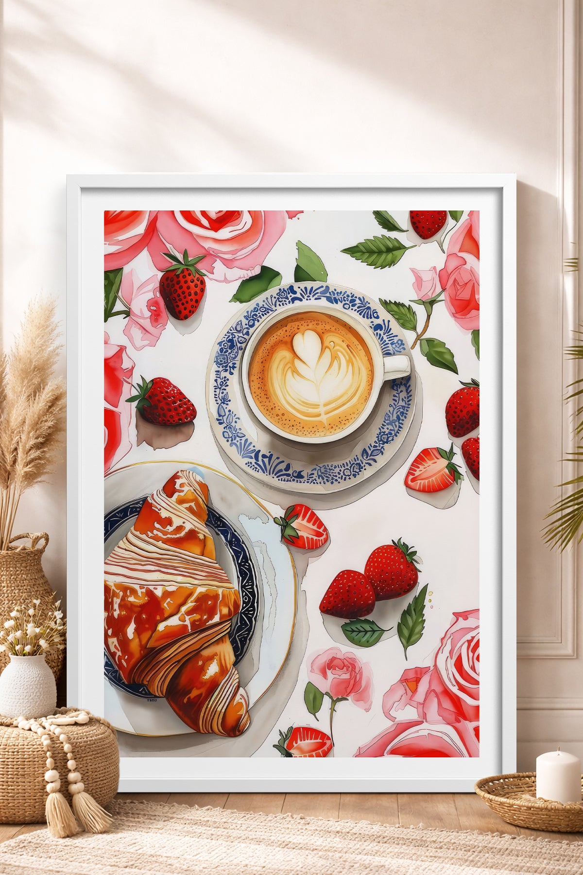 HOMEPACK Ahşap Çerçeveli Tablo Çerçeveli Poster Sanatsal Modern Duvar Dekoru TK-1009