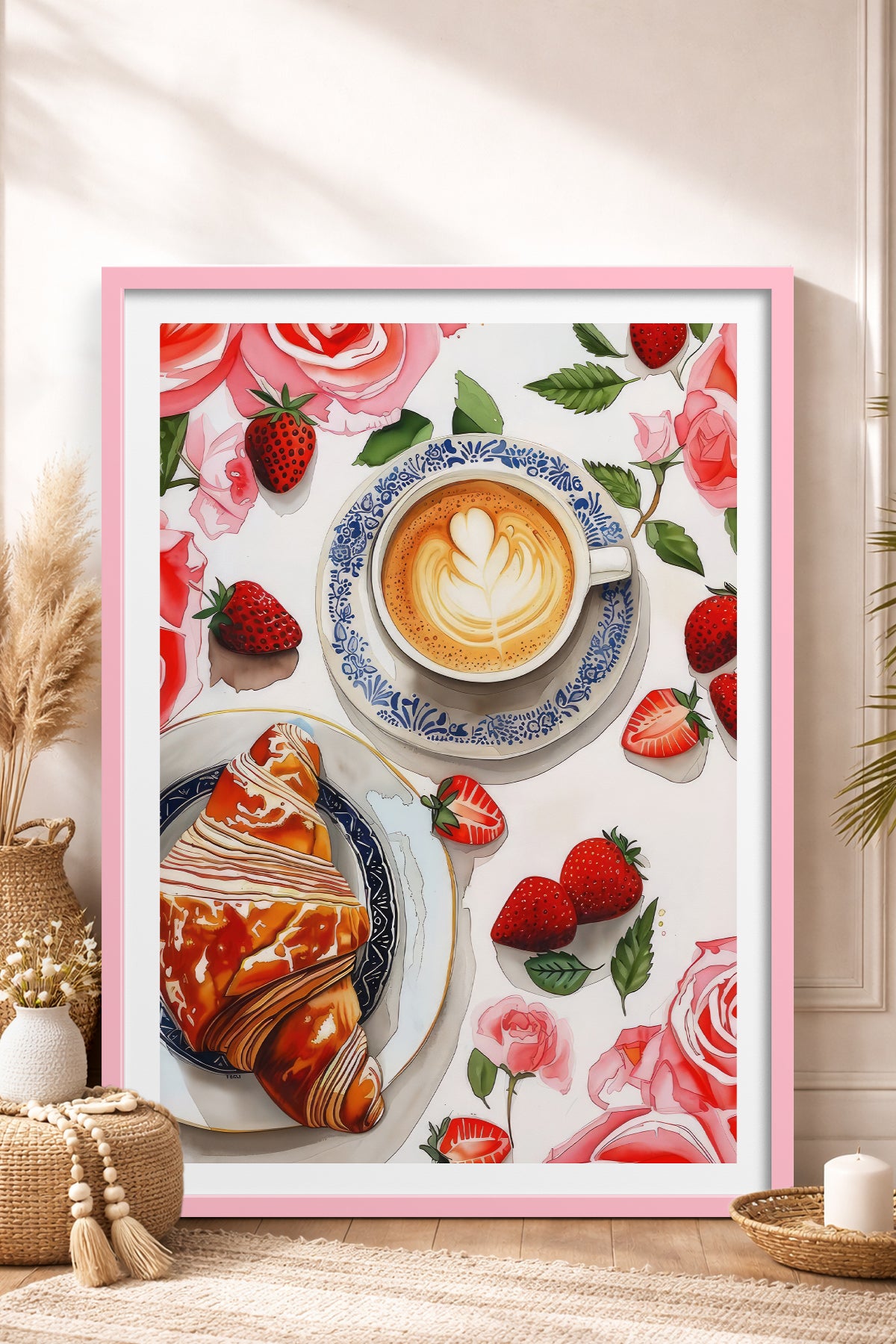 HOMEPACK Ahşap Çerçeveli Tablo Çerçeveli Poster Sanatsal Modern Duvar Dekoru TK-1009