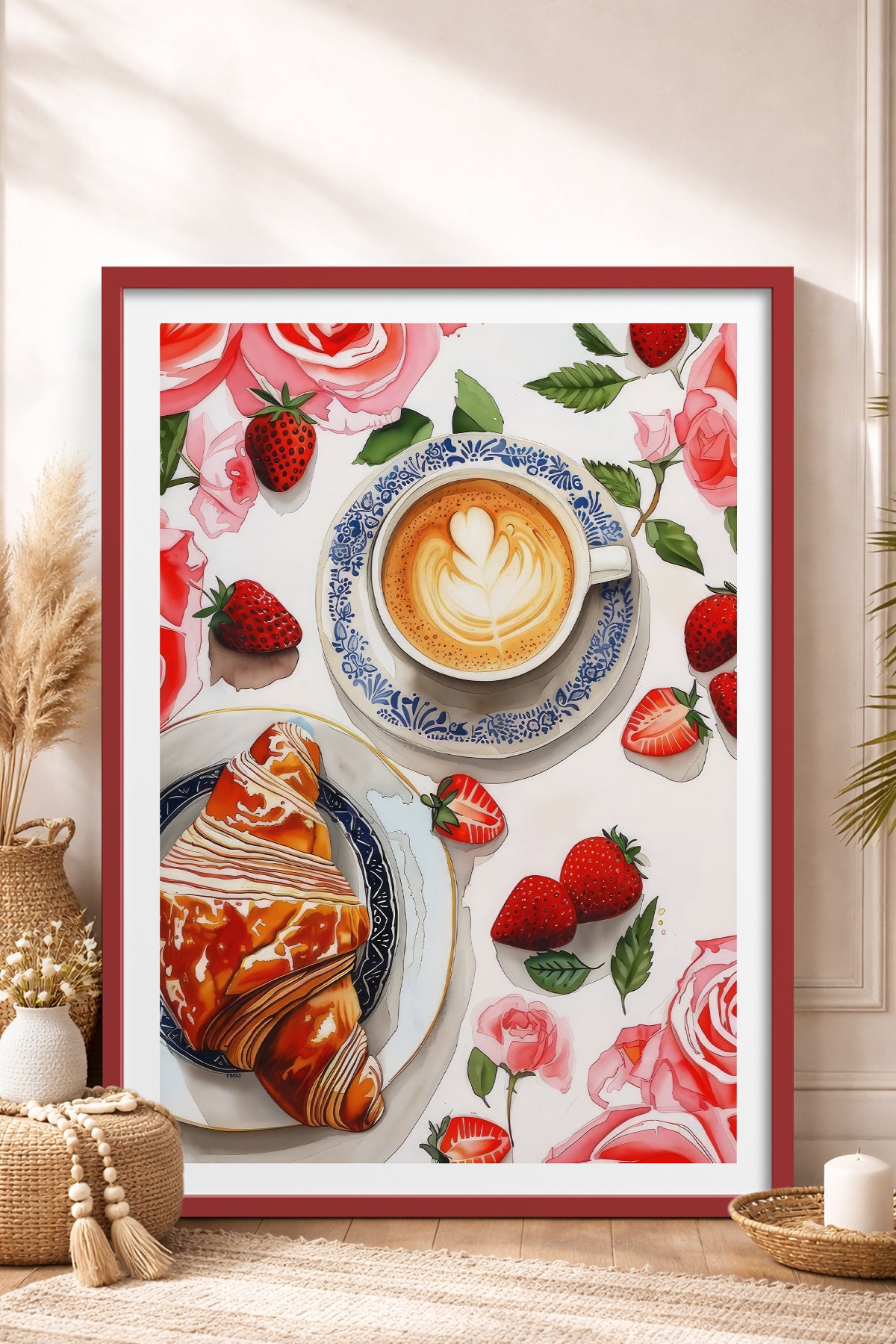 HOMEPACK Ahşap Çerçeveli Tablo Çerçeveli Poster Sanatsal Modern Duvar Dekoru TK-1009