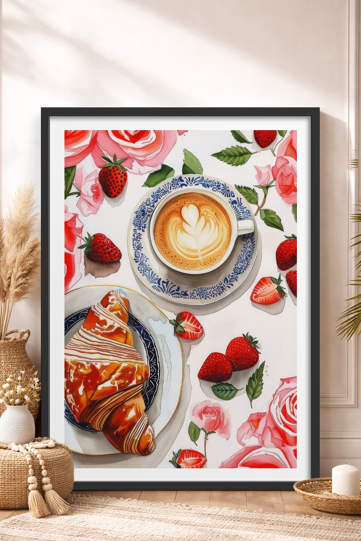 HOMEPACK Ahşap Çerçeveli Tablo Çerçeveli Poster Sanatsal Modern Duvar Dekoru TK-1009