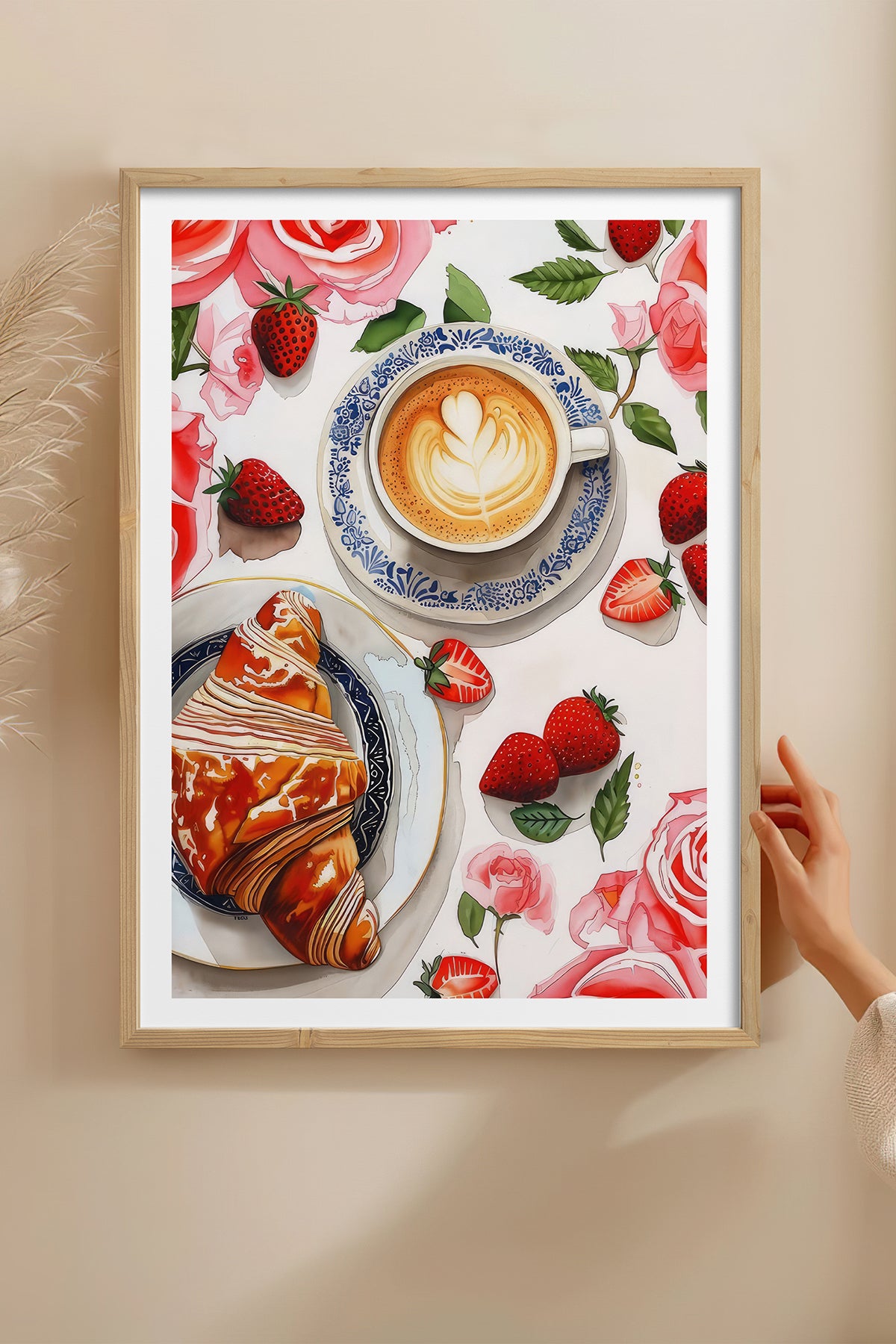 HOMEPACK Ahşap Çerçeveli Tablo Çerçeveli Poster Sanatsal Modern Duvar Dekoru TK-1009