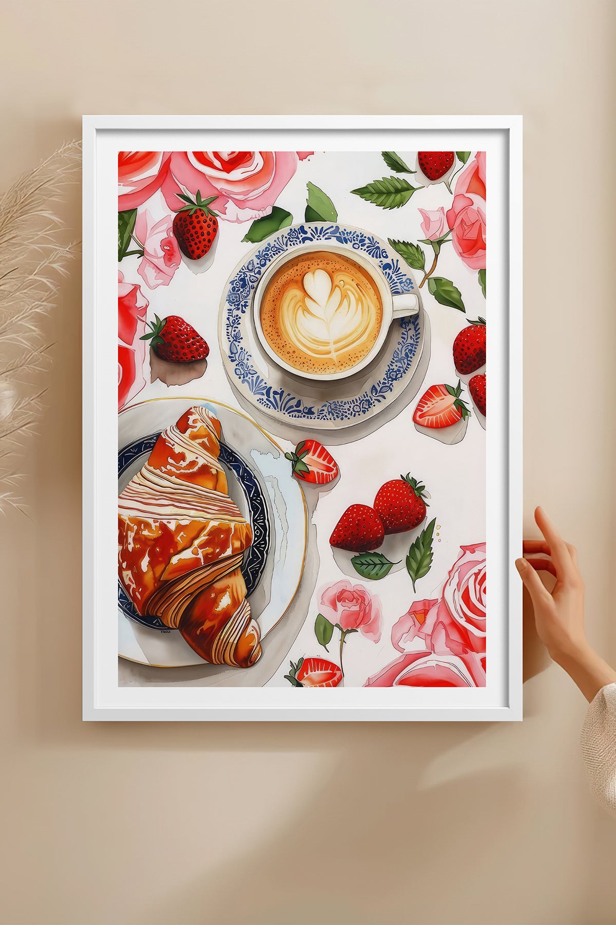 HOMEPACK Ahşap Çerçeveli Tablo Çerçeveli Poster Sanatsal Modern Duvar Dekoru TK-1009