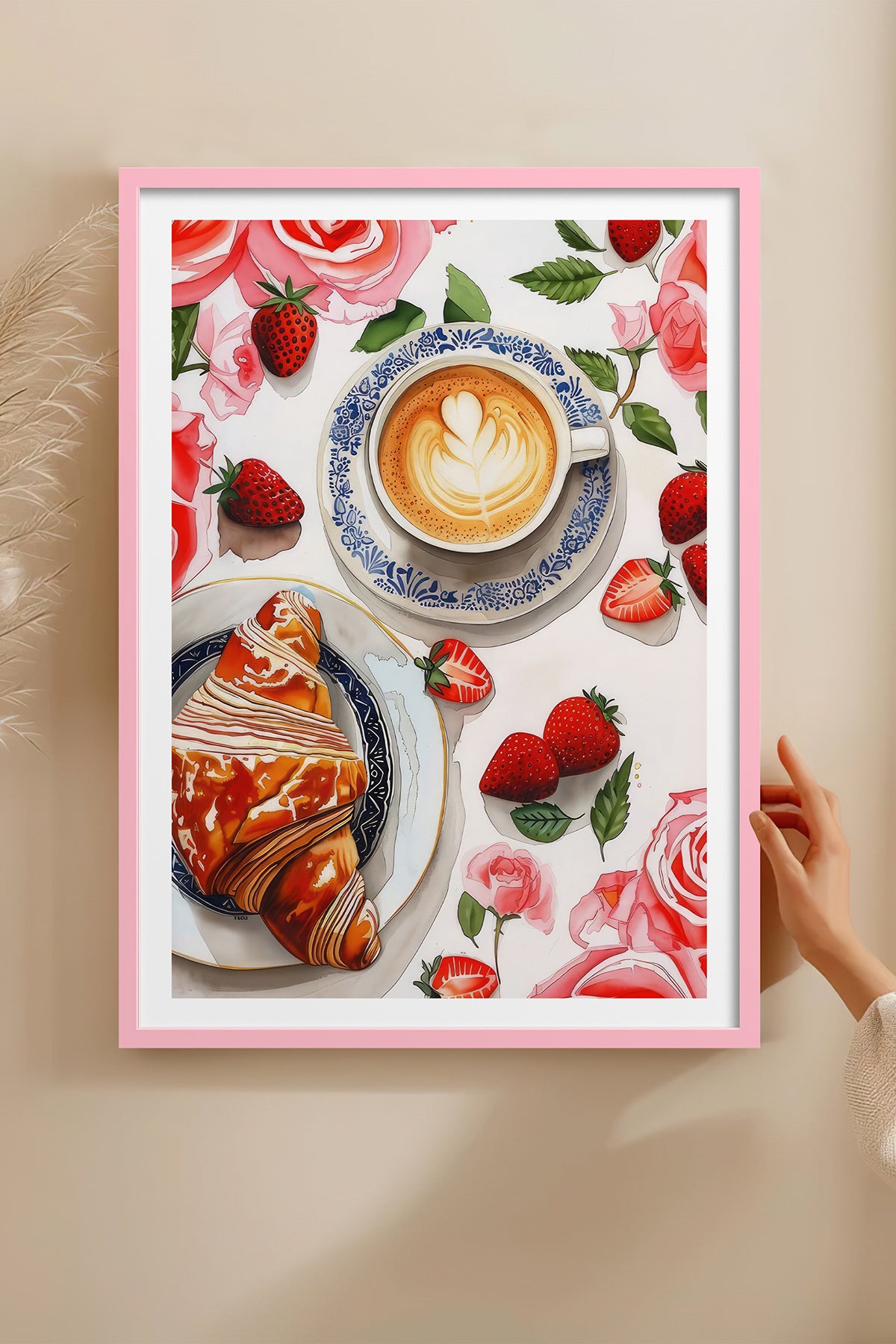 HOMEPACK Ahşap Çerçeveli Tablo Çerçeveli Poster Sanatsal Modern Duvar Dekoru TK-1009