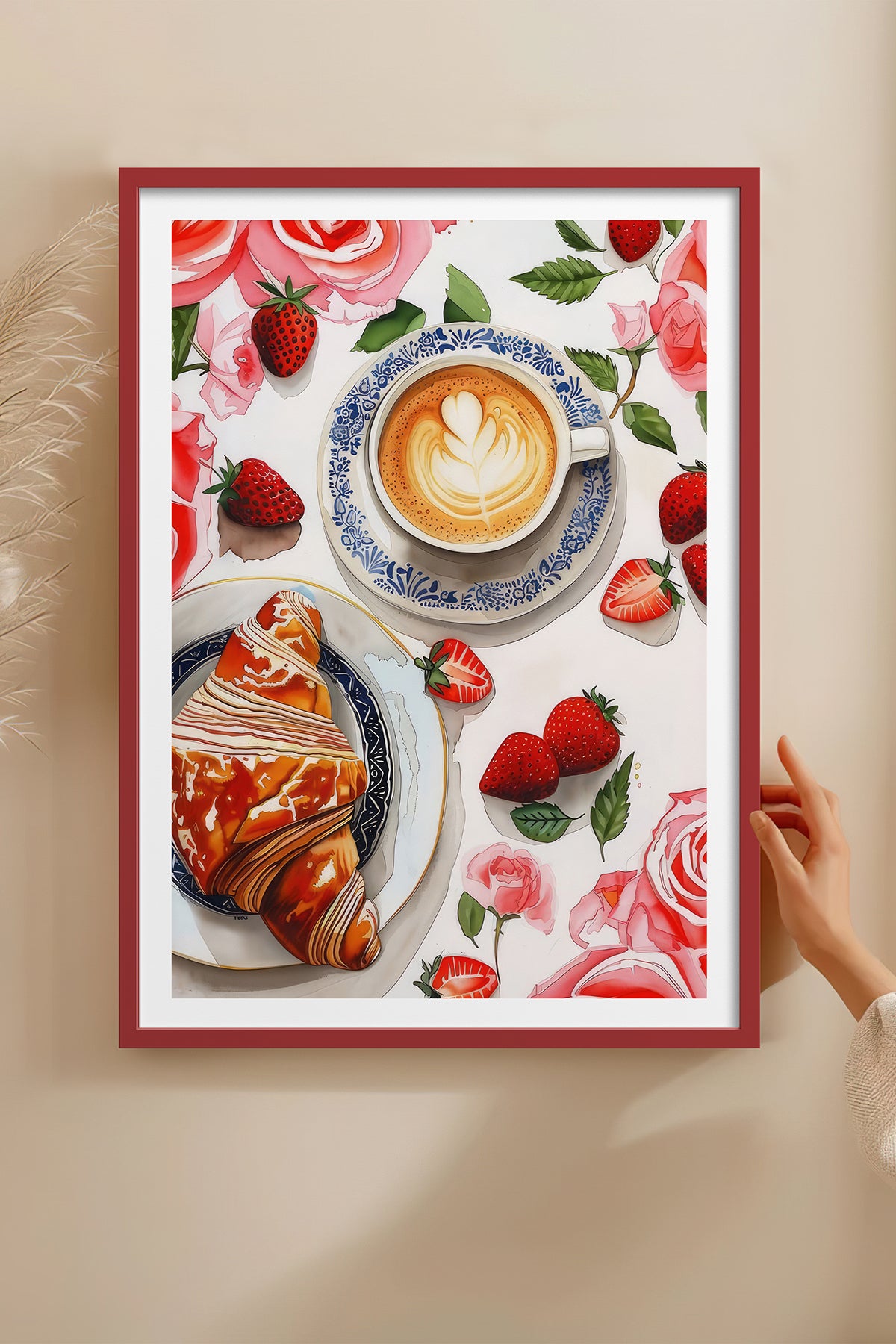 HOMEPACK Ahşap Çerçeveli Tablo Çerçeveli Poster Sanatsal Modern Duvar Dekoru TK-1009