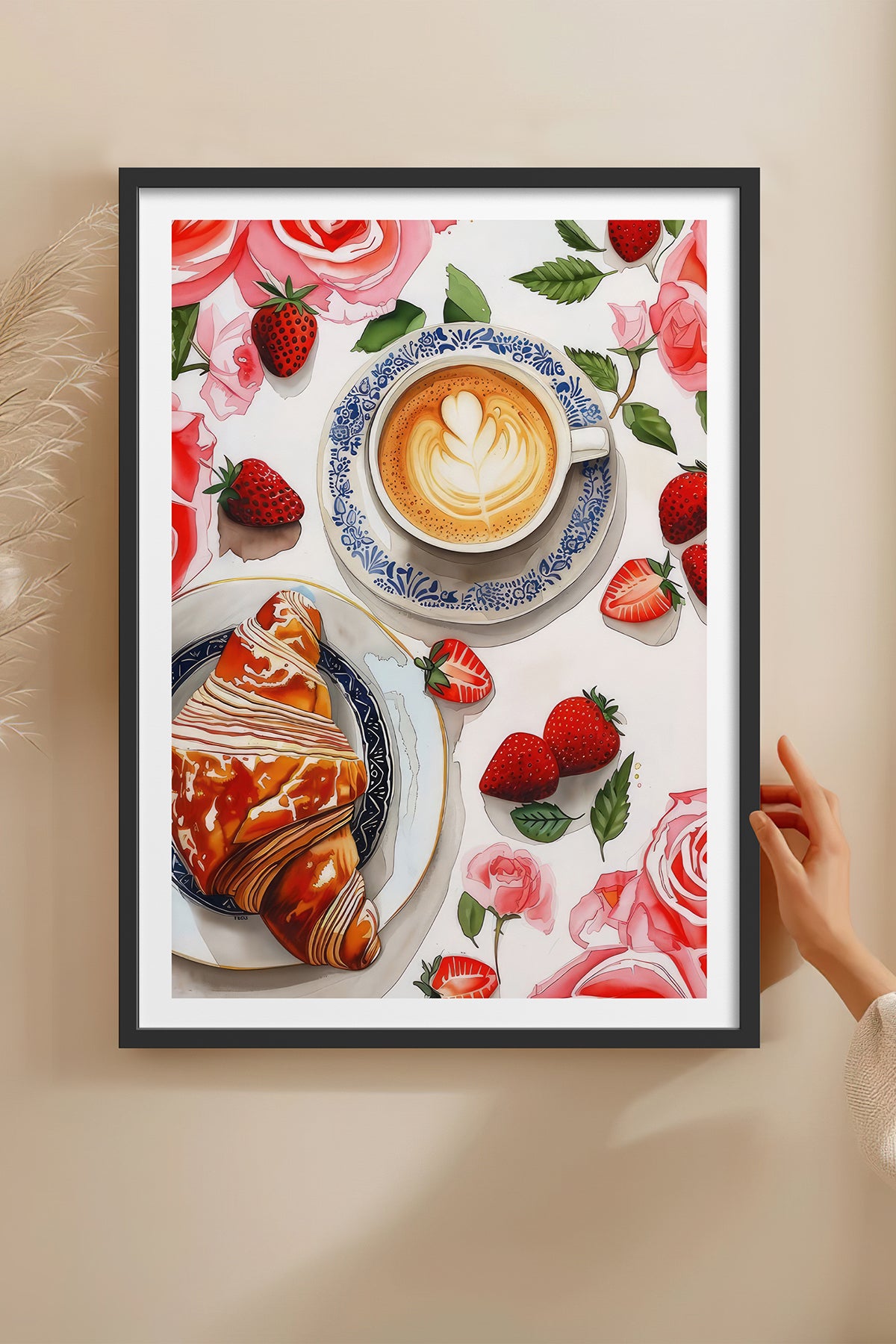 HOMEPACK Ahşap Çerçeveli Tablo Çerçeveli Poster Sanatsal Modern Duvar Dekoru TK-1009