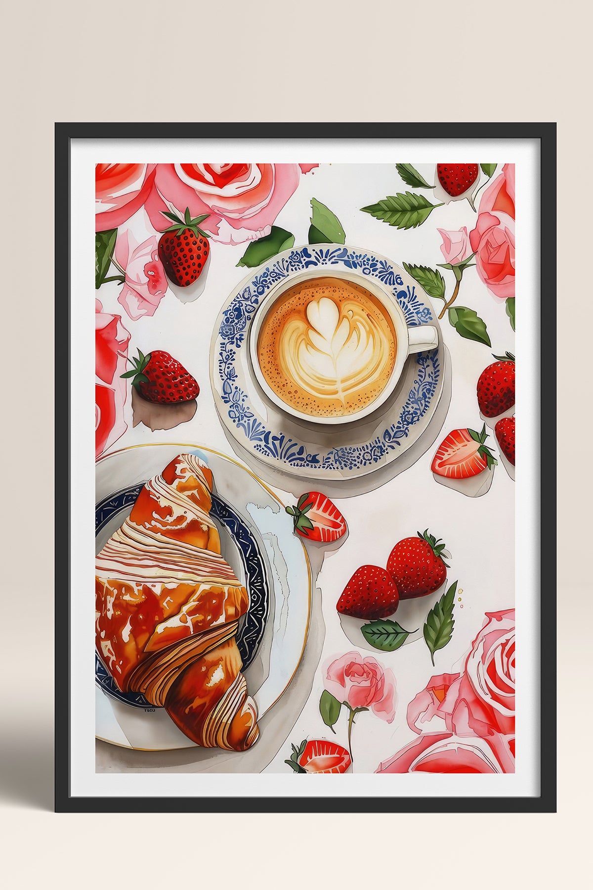 HOMEPACK Ahşap Çerçeveli Tablo Çerçeveli Poster Sanatsal Modern Duvar Dekoru TK-1009