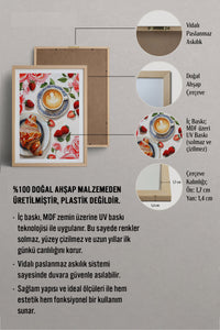 HOMEPACK Ahşap Çerçeveli Tablo Çerçeveli Poster Sanatsal Modern Duvar Dekoru TK-1009