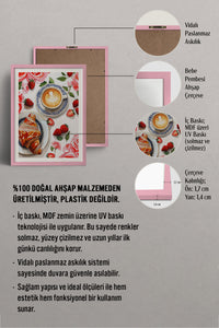 HOMEPACK Ahşap Çerçeveli Tablo Çerçeveli Poster Sanatsal Modern Duvar Dekoru TK-1009