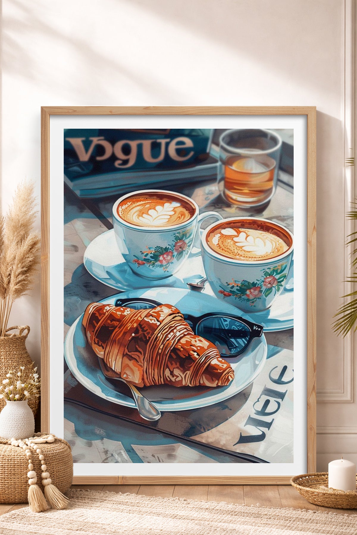 HOMEPACK Ahşap Çerçeveli Tablo Çerçeveli Poster Sanatsal Modern Duvar Dekoru TK-1010