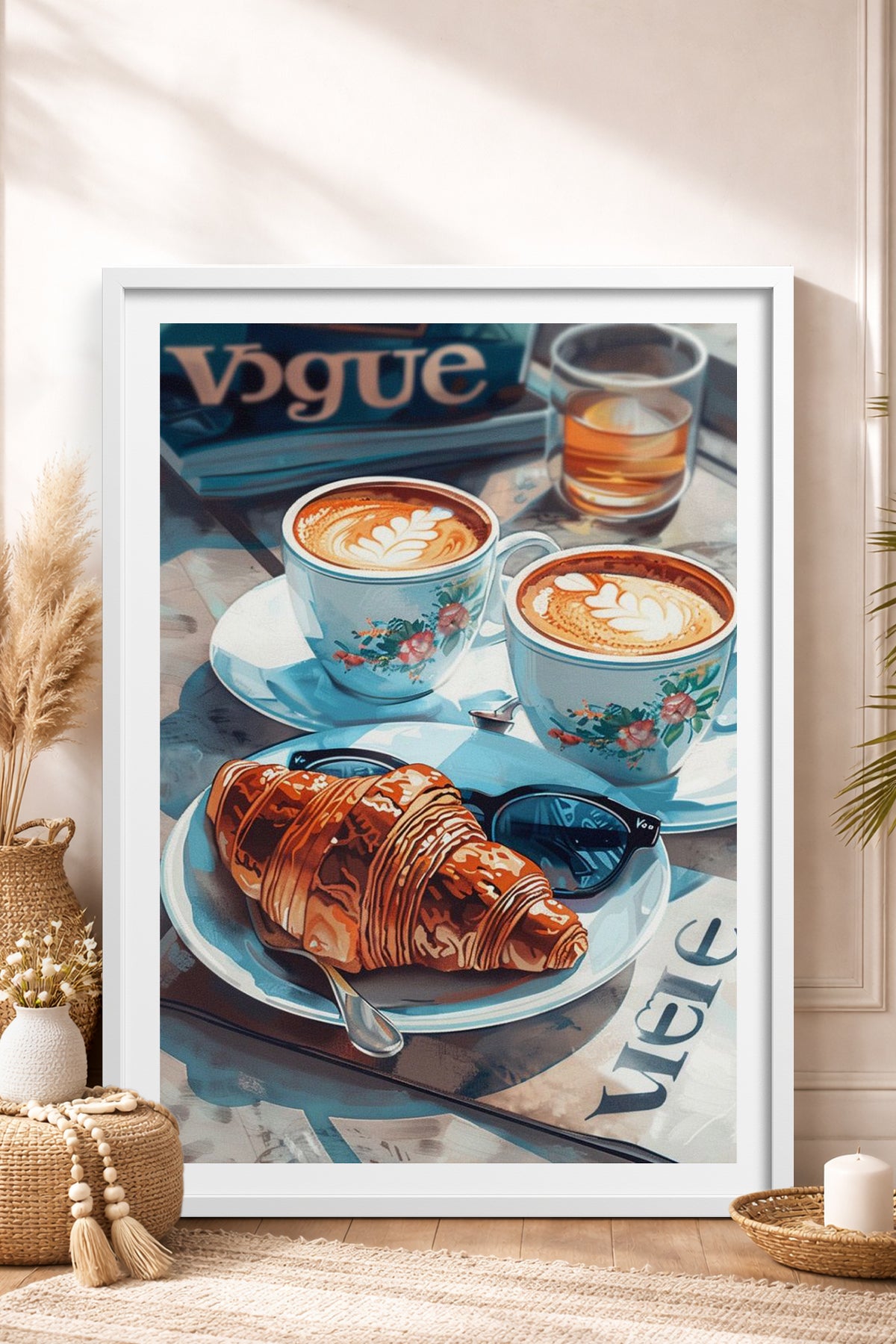 HOMEPACK Ahşap Çerçeveli Tablo Çerçeveli Poster Sanatsal Modern Duvar Dekoru TK-1010