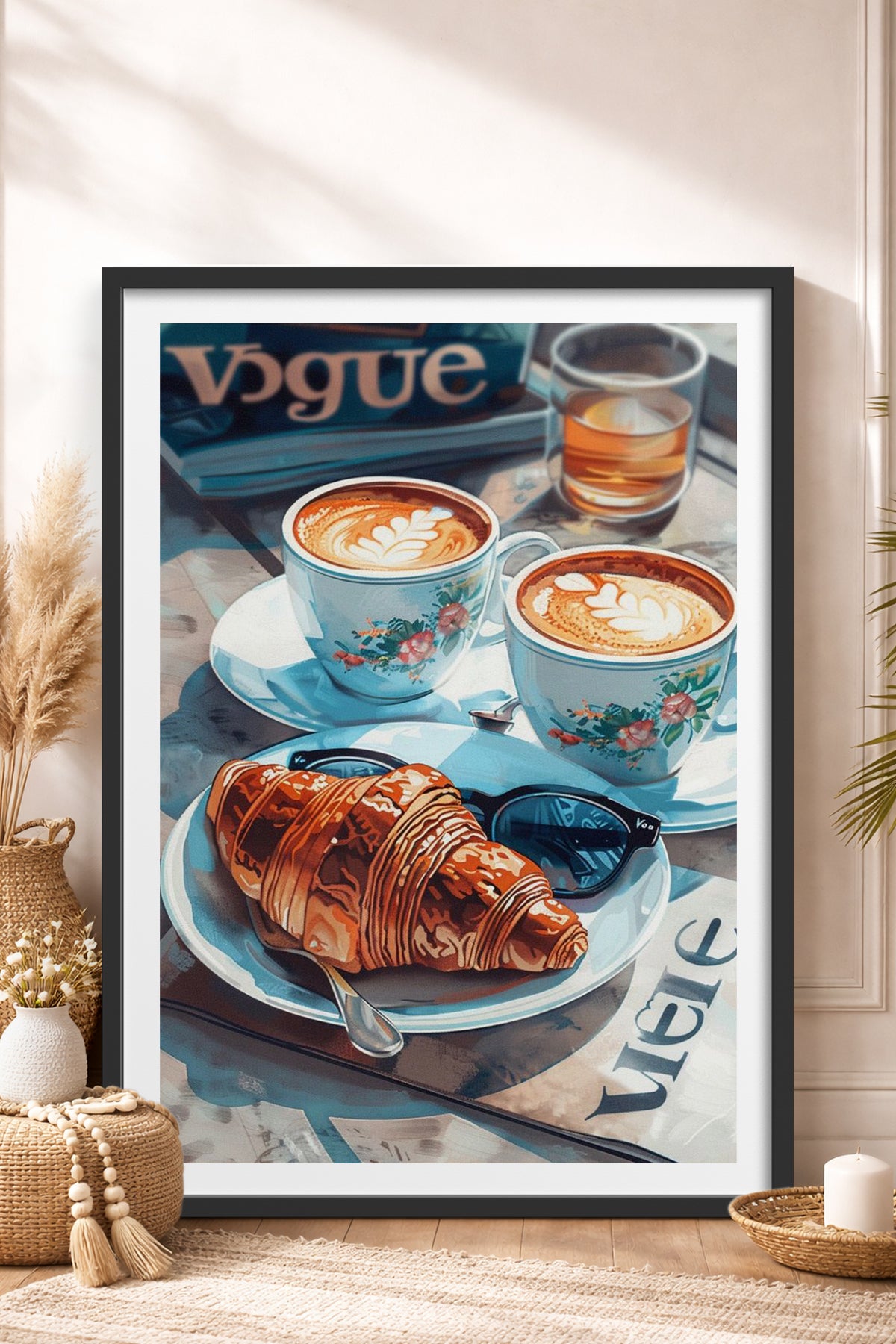 HOMEPACK Ahşap Çerçeveli Tablo Çerçeveli Poster Sanatsal Modern Duvar Dekoru TK-1010