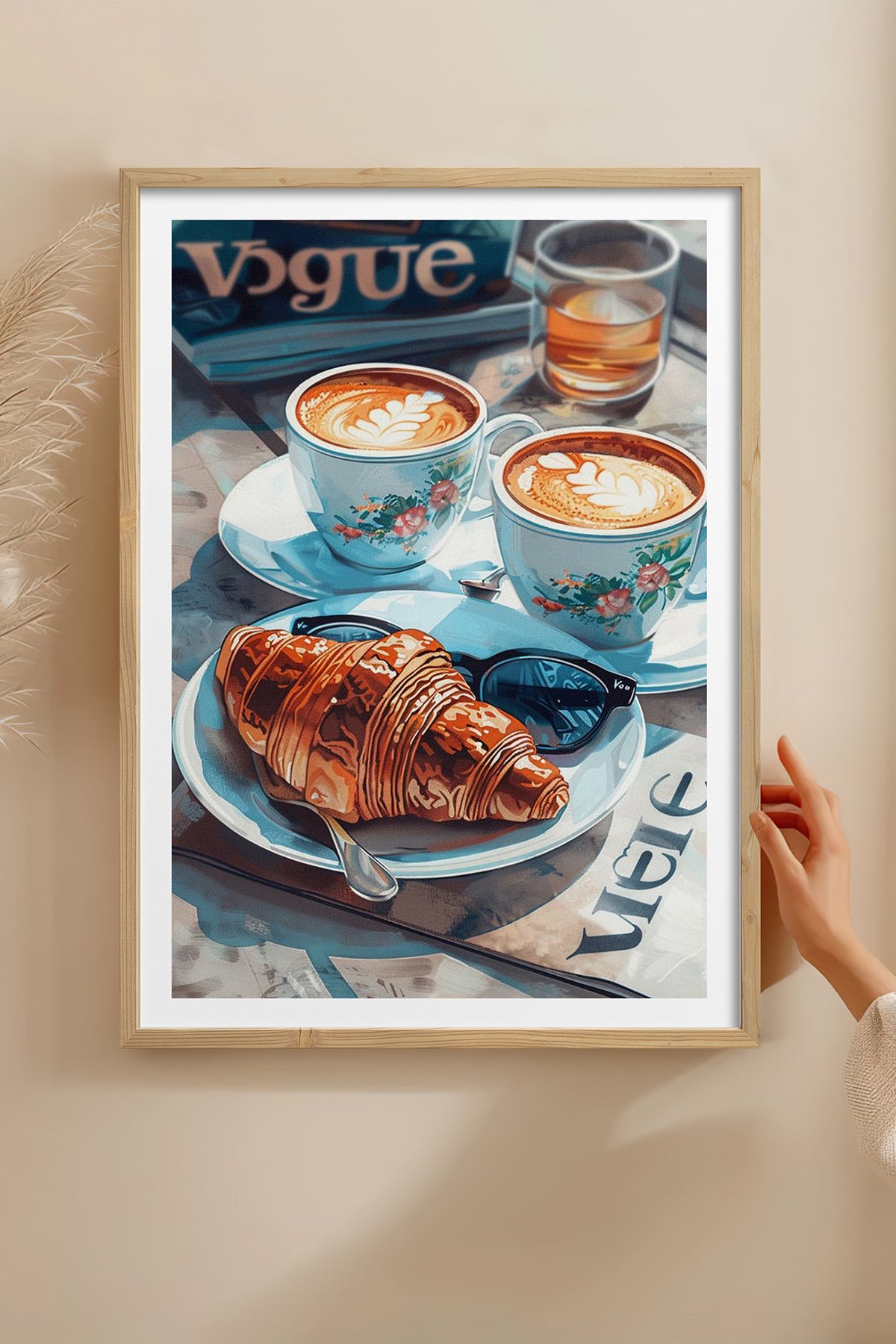 HOMEPACK Ahşap Çerçeveli Tablo Çerçeveli Poster Sanatsal Modern Duvar Dekoru TK-1010