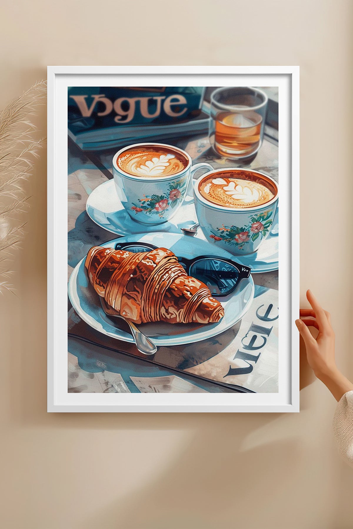 HOMEPACK Ahşap Çerçeveli Tablo Çerçeveli Poster Sanatsal Modern Duvar Dekoru TK-1010