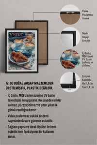 HOMEPACK Ahşap Çerçeveli Tablo Çerçeveli Poster Sanatsal Modern Duvar Dekoru TK-1010