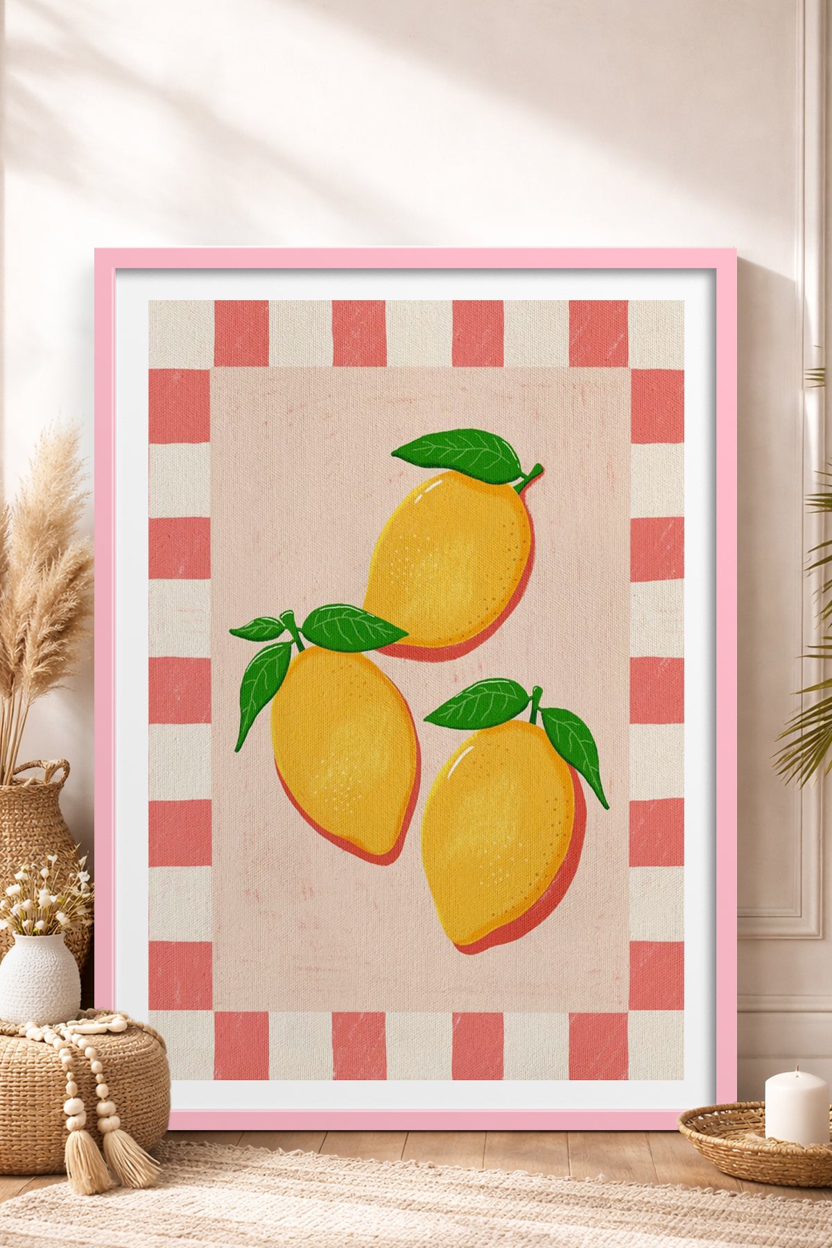 HOMEPACK Ahşap Çerçeveli Tablo Çerçeveli Poster Sanatsal Modern Duvar Dekoru TK-1011