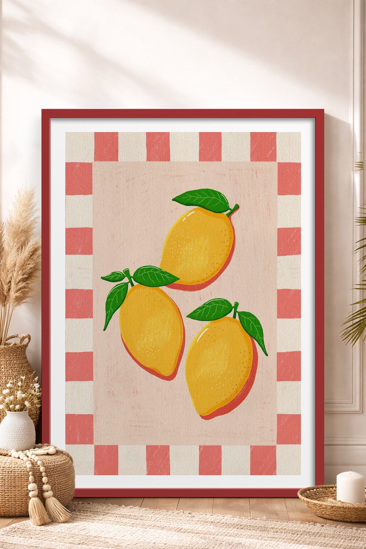 HOMEPACK Ahşap Çerçeveli Tablo Çerçeveli Poster Sanatsal Modern Duvar Dekoru TK-1011