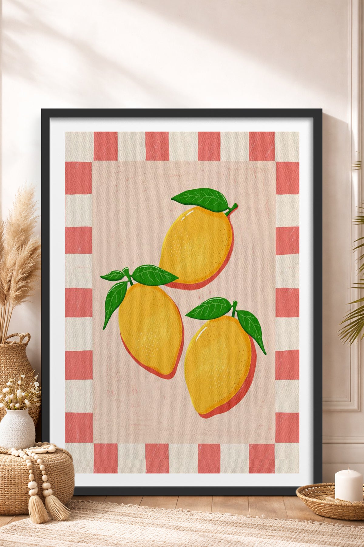 HOMEPACK Ahşap Çerçeveli Tablo Çerçeveli Poster Sanatsal Modern Duvar Dekoru TK-1011
