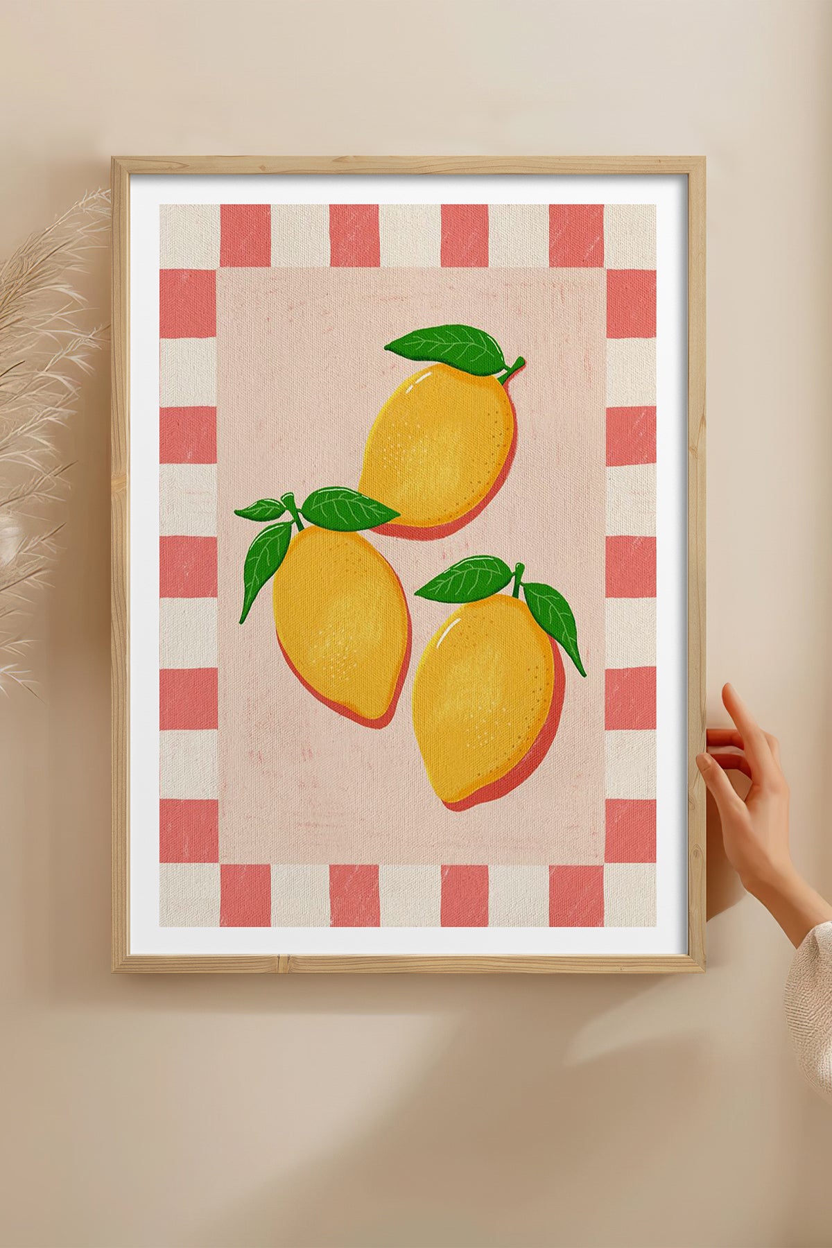 HOMEPACK Ahşap Çerçeveli Tablo Çerçeveli Poster Sanatsal Modern Duvar Dekoru TK-1011