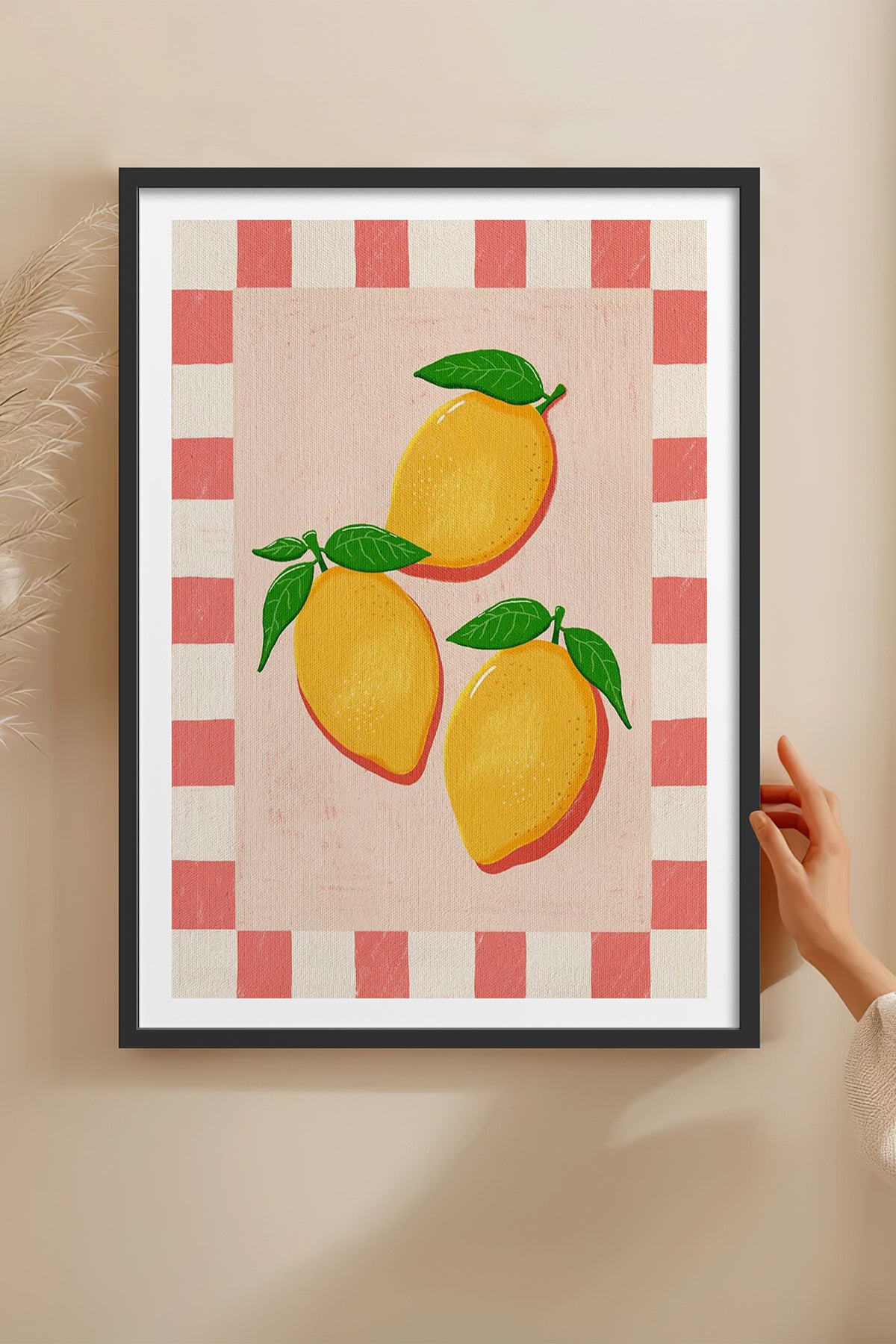 HOMEPACK Ahşap Çerçeveli Tablo Çerçeveli Poster Sanatsal Modern Duvar Dekoru TK-1011