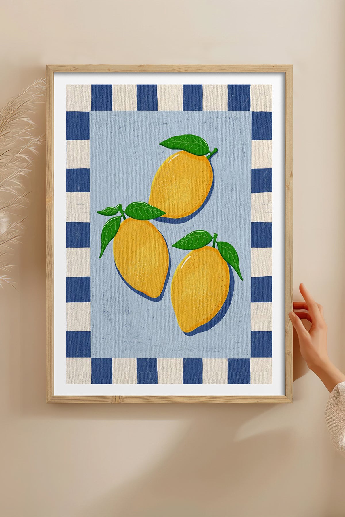 HOMEPACK Ahşap Çerçeveli Tablo Çerçeveli Poster Sanatsal Modern Duvar Dekoru TK-1012