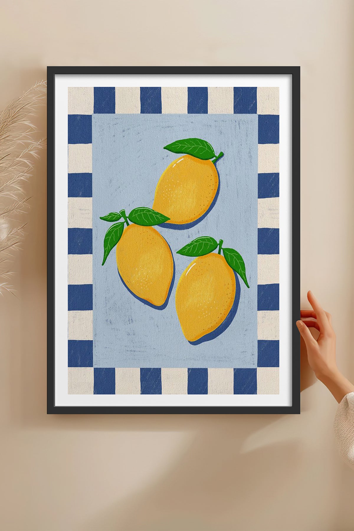 HOMEPACK Ahşap Çerçeveli Tablo Çerçeveli Poster Sanatsal Modern Duvar Dekoru TK-1012
