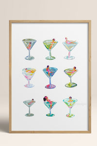 HOMEPACK Ahşap Çerçeveli Tablo Çerçeveli Poster Sanatsal Modern Duvar Dekoru TK-1015