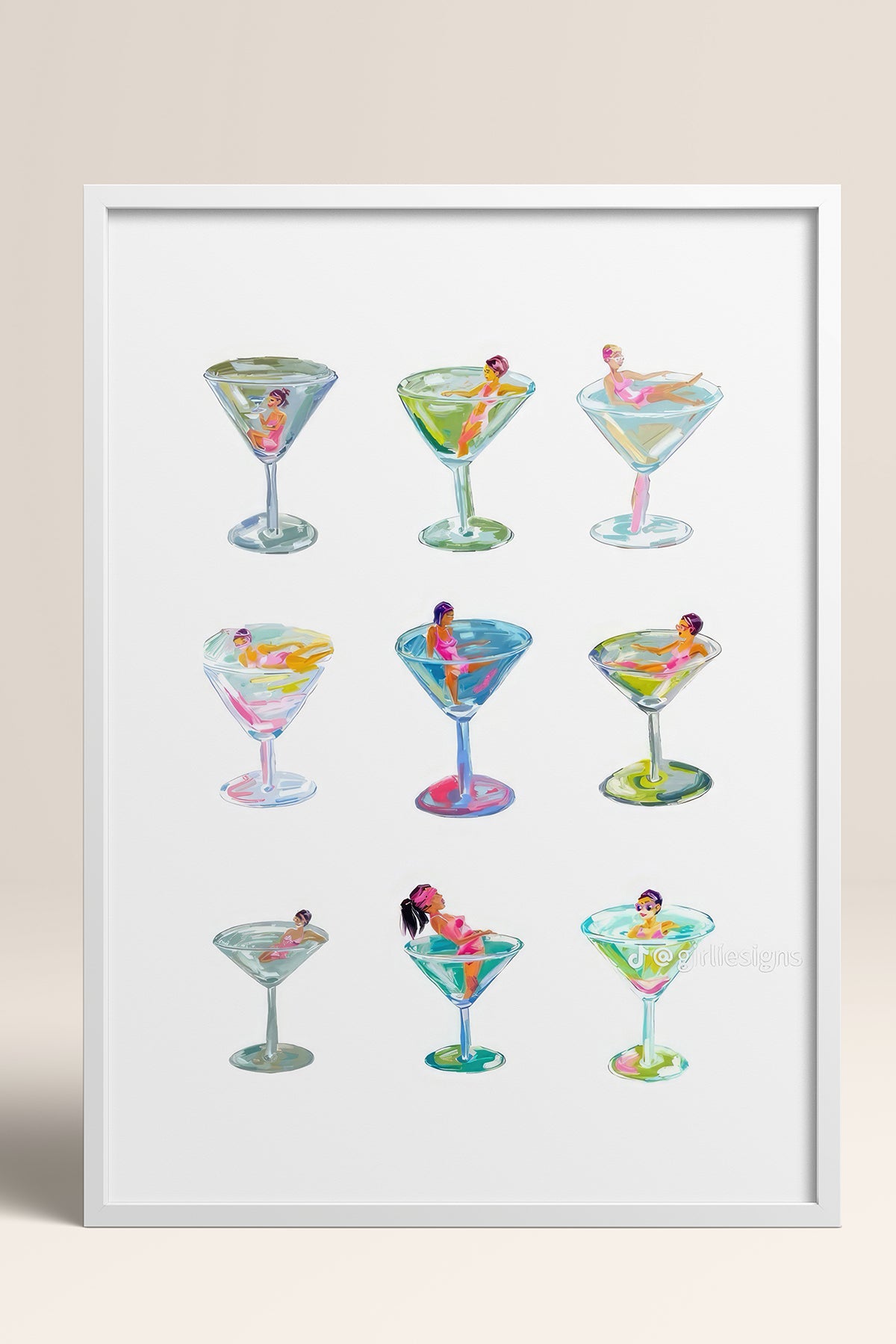 HOMEPACK Ahşap Çerçeveli Tablo Çerçeveli Poster Sanatsal Modern Duvar Dekoru TK-1015