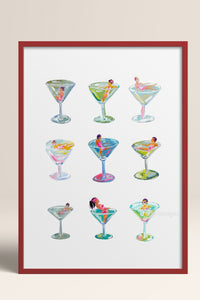 HOMEPACK Ahşap Çerçeveli Tablo Çerçeveli Poster Sanatsal Modern Duvar Dekoru TK-1015