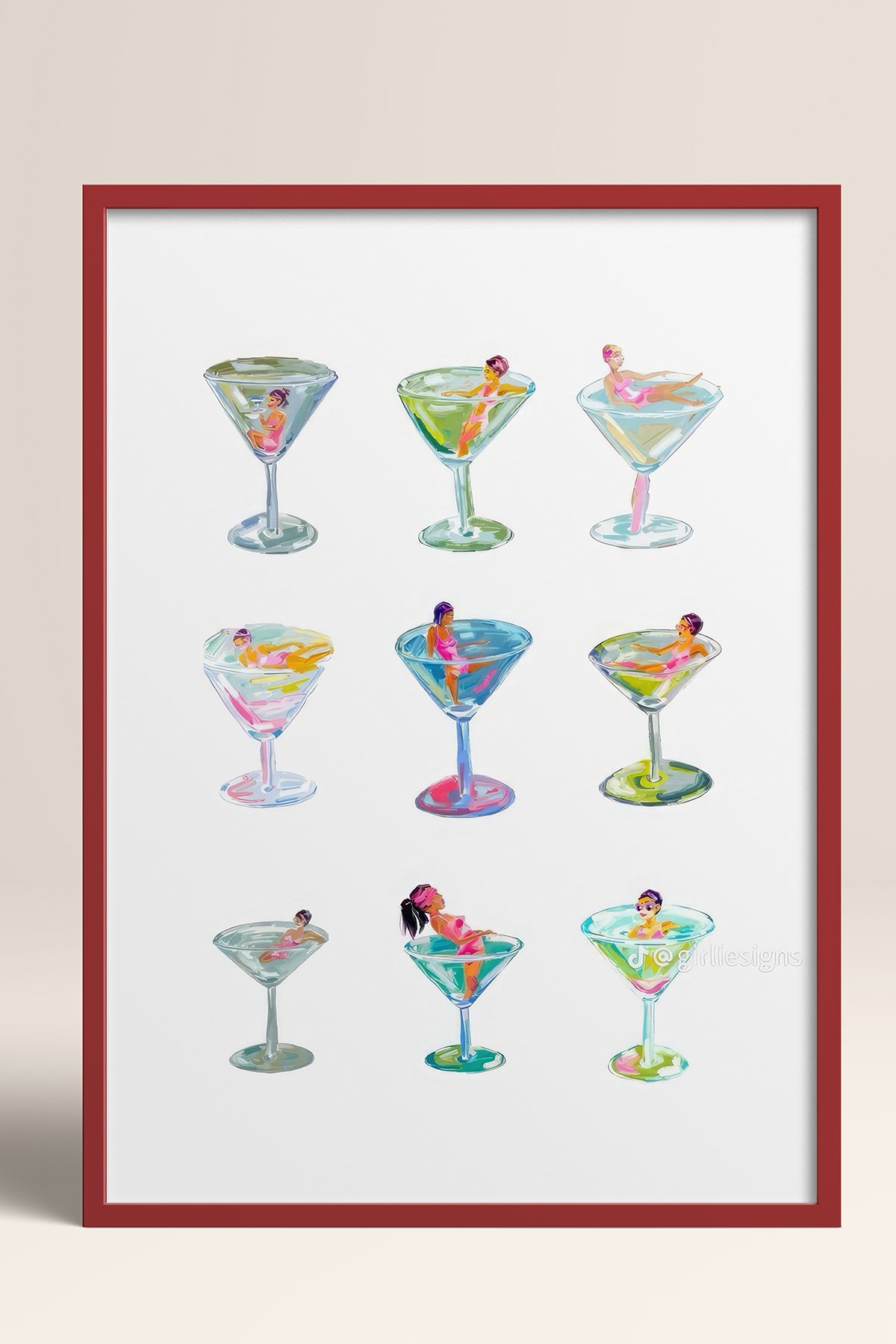 HOMEPACK Ahşap Çerçeveli Tablo Çerçeveli Poster Sanatsal Modern Duvar Dekoru TK-1015