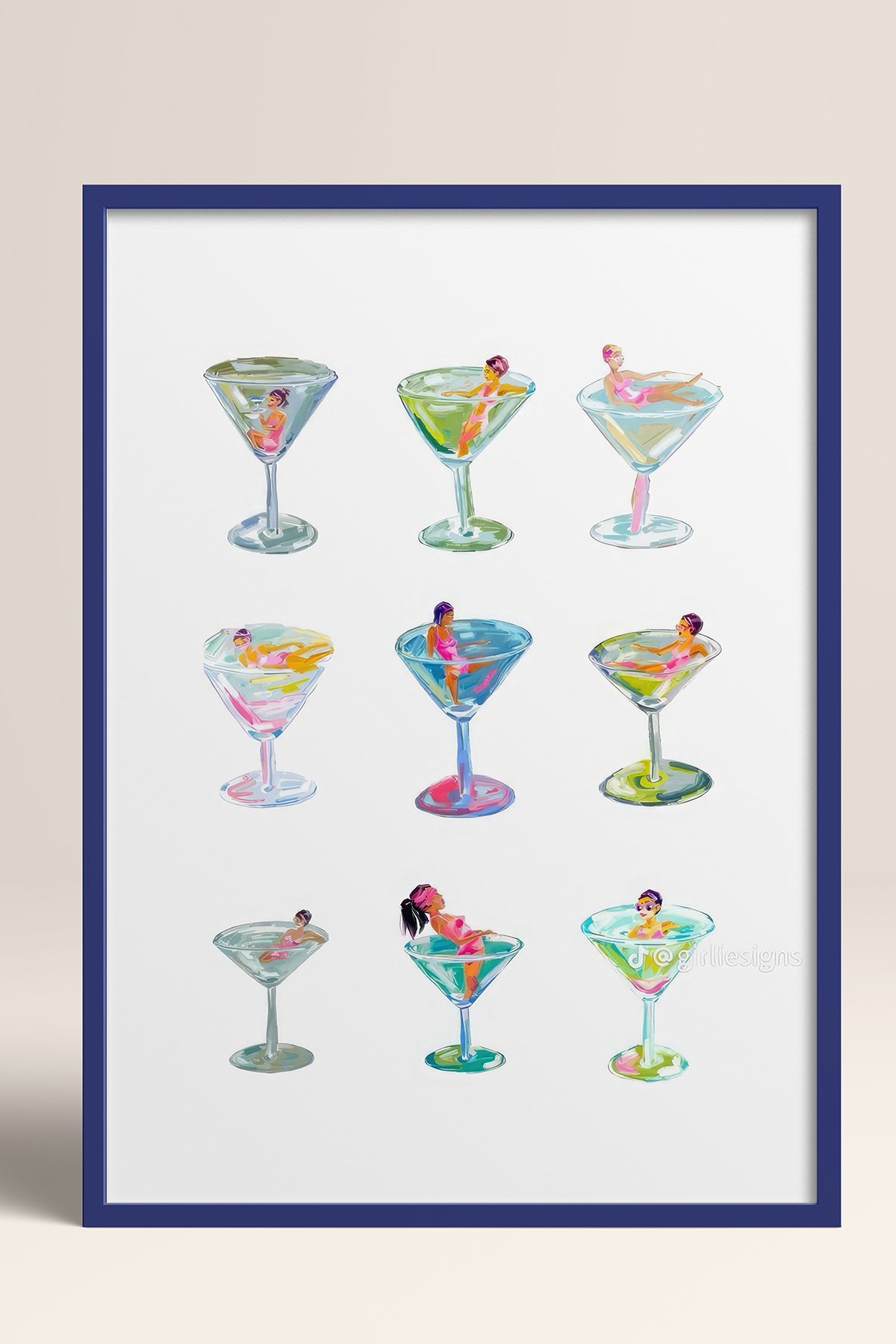 HOMEPACK Ahşap Çerçeveli Tablo Çerçeveli Poster Sanatsal Modern Duvar Dekoru TK-1015