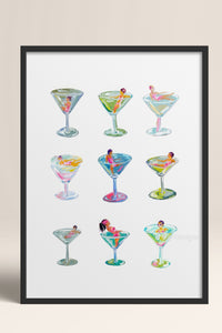 HOMEPACK Ahşap Çerçeveli Tablo Çerçeveli Poster Sanatsal Modern Duvar Dekoru TK-1015