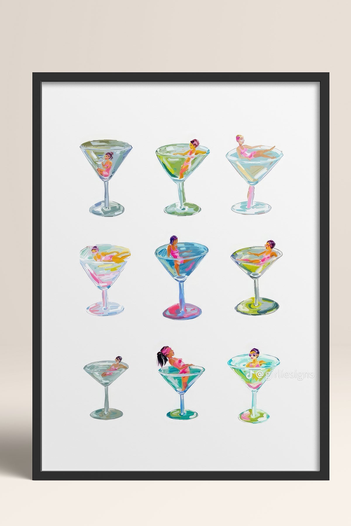 HOMEPACK Ahşap Çerçeveli Tablo Çerçeveli Poster Sanatsal Modern Duvar Dekoru TK-1015