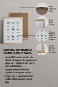 HOMEPACK Ahşap Çerçeveli Tablo Çerçeveli Poster Sanatsal Modern Duvar Dekoru TK-1015