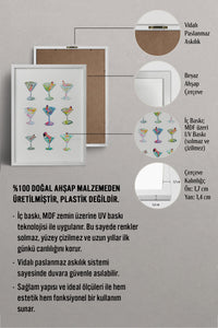 HOMEPACK Ahşap Çerçeveli Tablo Çerçeveli Poster Sanatsal Modern Duvar Dekoru TK-1015