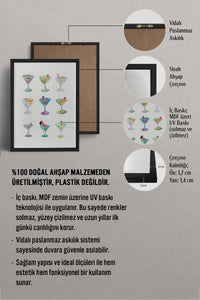 HOMEPACK Ahşap Çerçeveli Tablo Çerçeveli Poster Sanatsal Modern Duvar Dekoru TK-1015