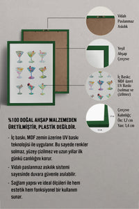 HOMEPACK Ahşap Çerçeveli Tablo Çerçeveli Poster Sanatsal Modern Duvar Dekoru TK-1015