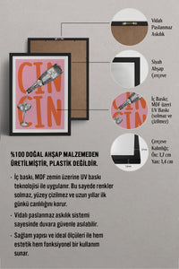 HOMEPACK Ahşap Çerçeveli Tablo Çerçeveli Poster Sanatsal Modern Duvar Dekoru TK-1016