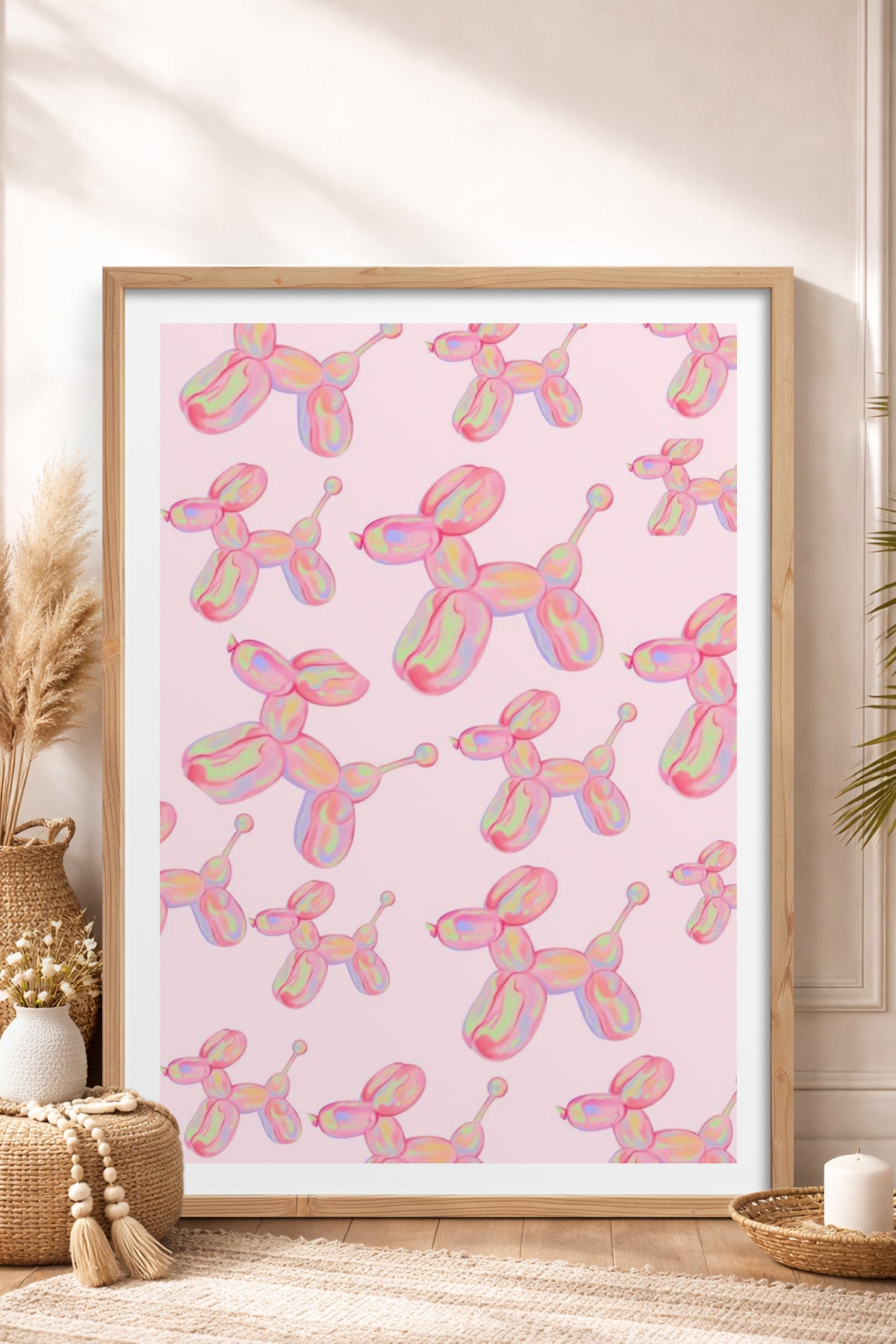 HOMEPACK Ahşap Çerçeveli Tablo Çerçeveli Poster Sanatsal Modern Duvar Dekoru TK-1022