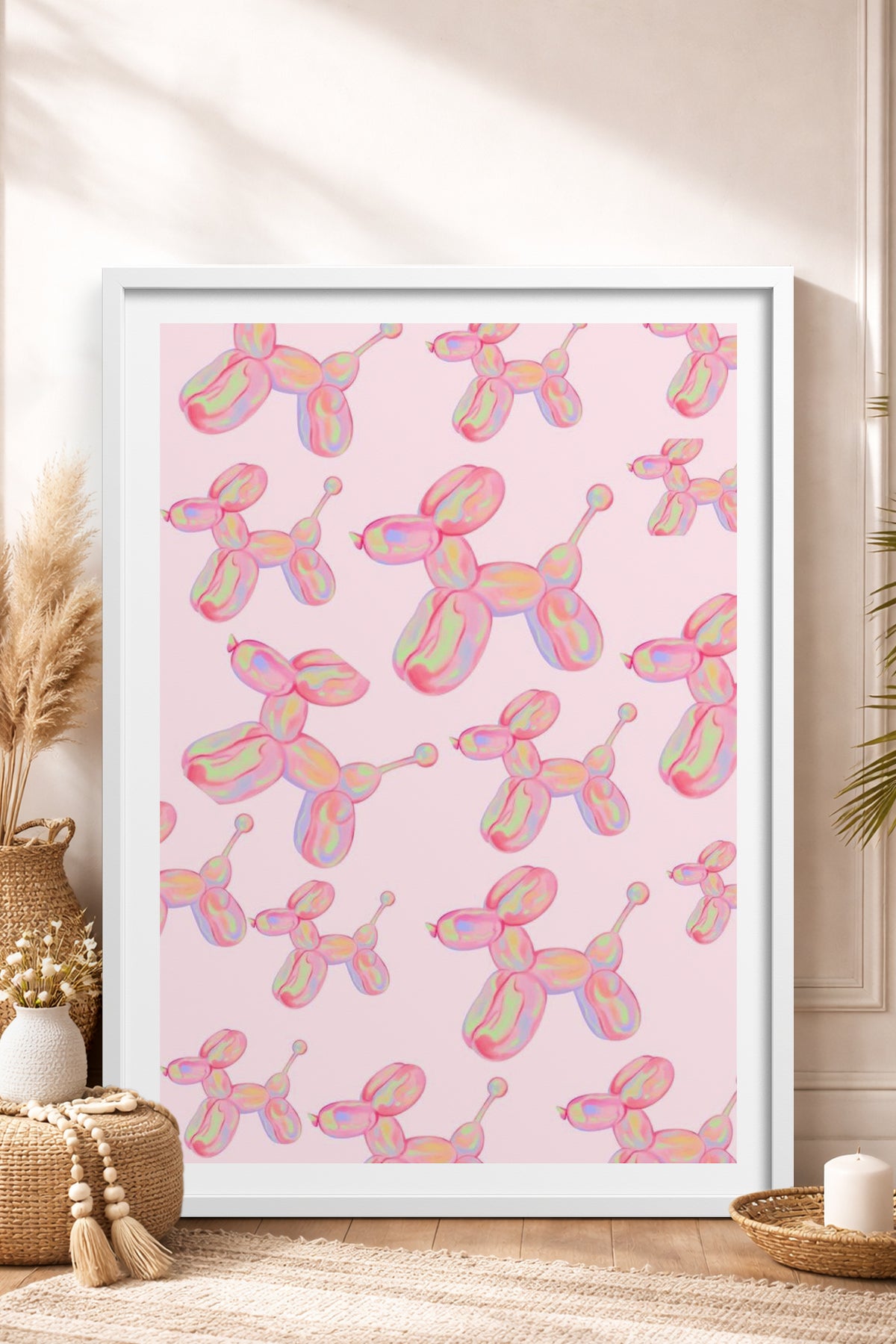 HOMEPACK Ahşap Çerçeveli Tablo Çerçeveli Poster Sanatsal Modern Duvar Dekoru TK-1022