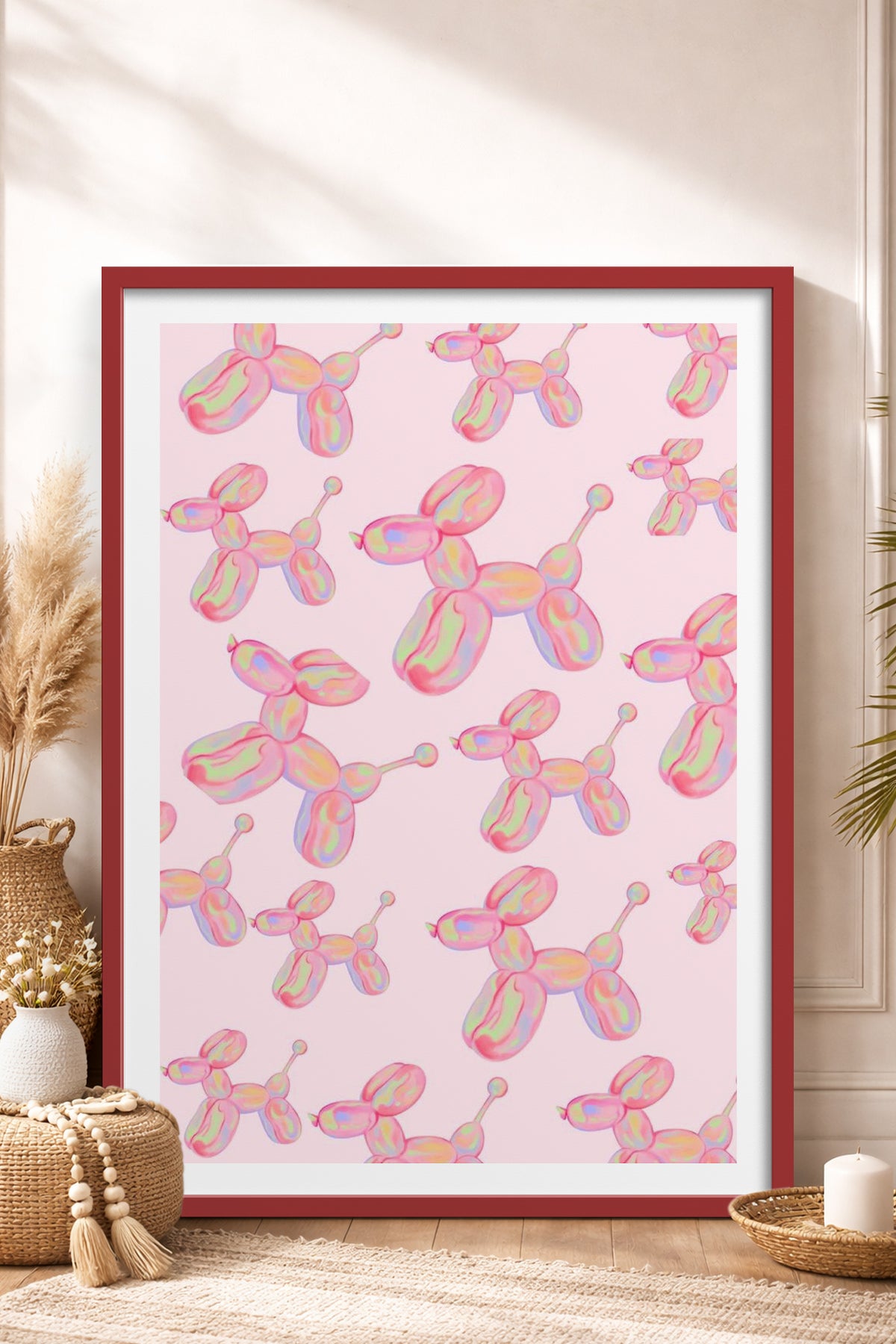 HOMEPACK Ahşap Çerçeveli Tablo Çerçeveli Poster Sanatsal Modern Duvar Dekoru TK-1022