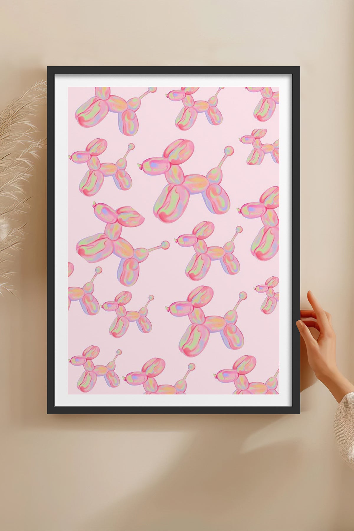 HOMEPACK Ahşap Çerçeveli Tablo Çerçeveli Poster Sanatsal Modern Duvar Dekoru TK-1022