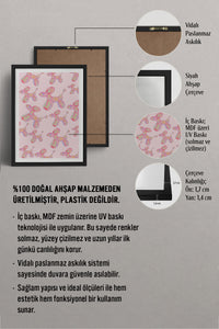 HOMEPACK Ahşap Çerçeveli Tablo Çerçeveli Poster Sanatsal Modern Duvar Dekoru TK-1022