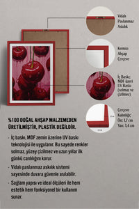 HOMEPACK Ahşap Çerçeveli Tablo Çerçeveli Poster Sanatsal Modern Duvar Dekoru TK-1024