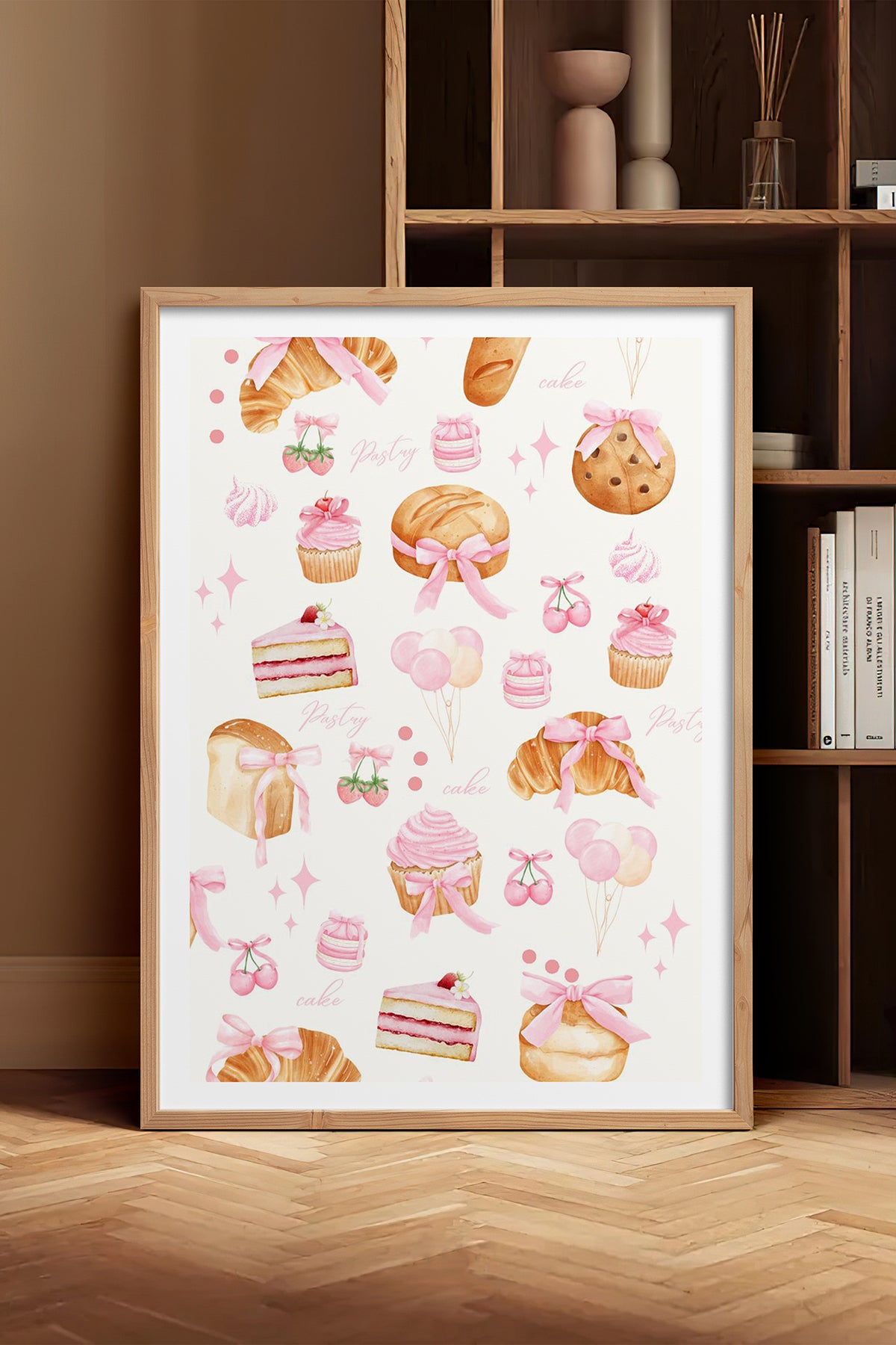 HOMEPACK Ahşap Çerçeveli Tablo Çerçeveli Poster Sanatsal Modern Duvar Dekoru TK-1026